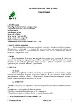 Culturas de Inverno