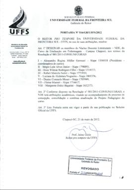 Portaria 516-GR-2012