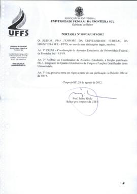 Portaria 909-GR-2012