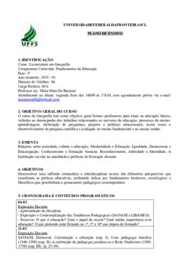 Fundamentos da Educação