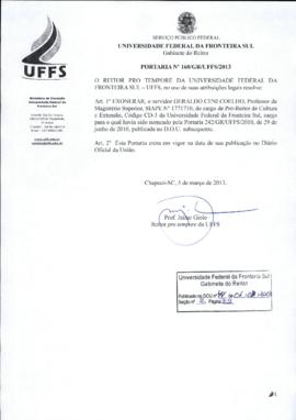 Portaria 160-GR-2013