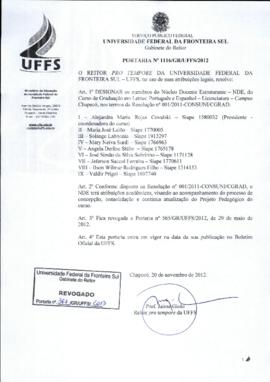Portaria 1116-GR-2012