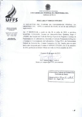 Portaria 830-GR-2012