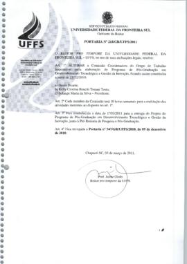 Portaria 218-GR-2011