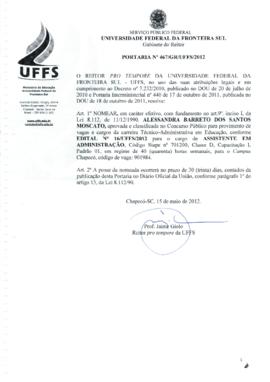 Portaria 467-GR-2012