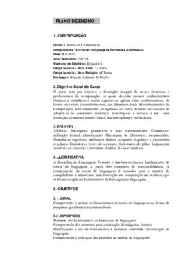 Linguagens Formais e Autômatos