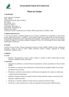 Banco de Dados I
