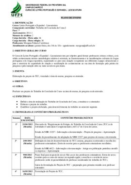 Trabalho de Conclusão de Curso I