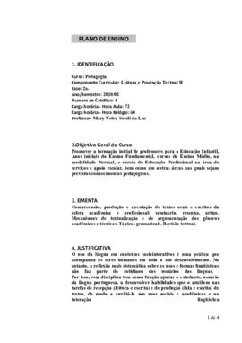 Leitura e Produção Textual II