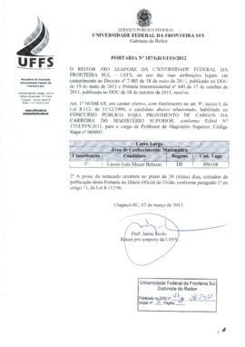 Portaria 187-GR-2012