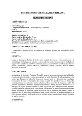 Leitura e Produção Textual I