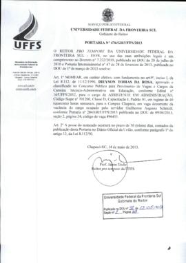 Portaria 476-GR-2013