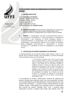 Teorias da Aprendizagem e do Desenvolvimento Humano