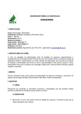 Introdução ao Pensamento Social