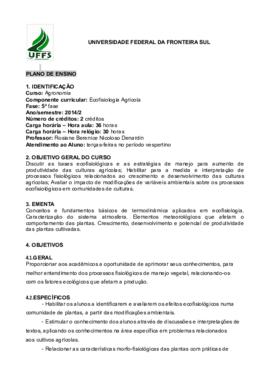 Ecofisiologia Agrícola