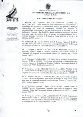 Portaria 951-GR-2012