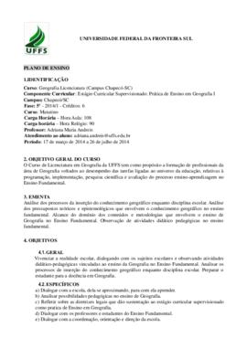 Estágio Curricular Supervisionado I