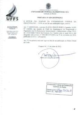 Portaria 625-GR-2012