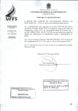 Portaria 182-GR-2013