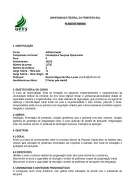 Introdução à Pesquisa Operacional