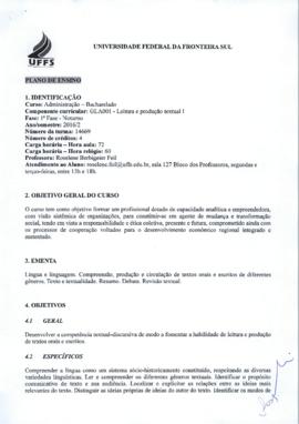 Leitura e Produção Textual I