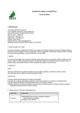Iniciação à Prática Científica