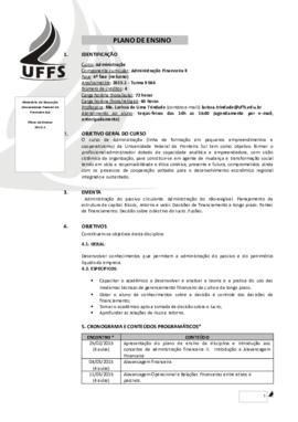 Administração Financeira II