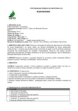 Tópicos de Matemática Discreta