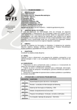 Pesquisa Mercadológica