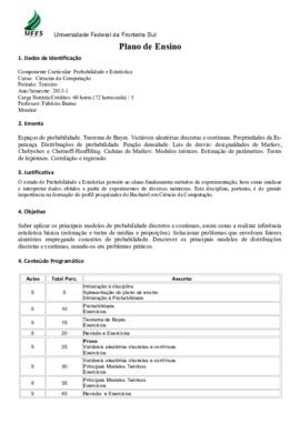 Probabilidade e Estatística