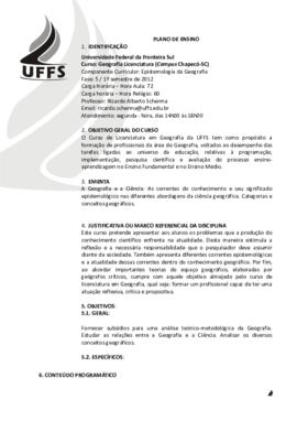 Epistemologia da Geografia