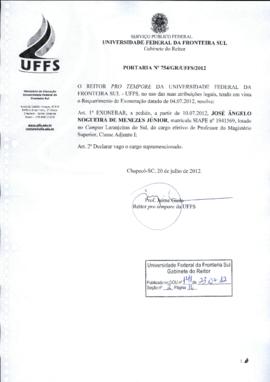 Portaria 754-GR-2012