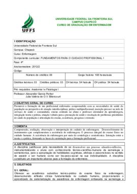 Fundamentos do Cuidado Profissional I