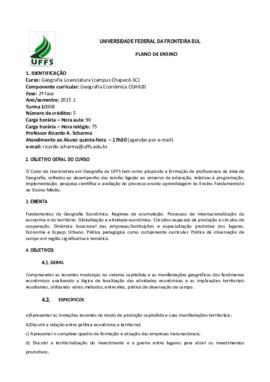 Geografia Econômica