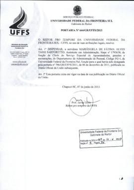 Portaria 644-GR-2013