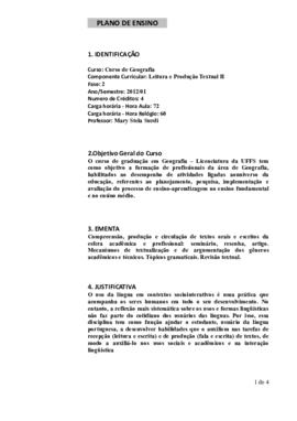 Leitura e Produção Textual II