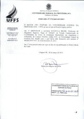 Portaria 272-GR-2013