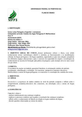 Estudos da Língua Portuguesa IV