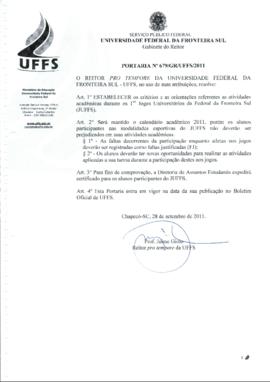 Portaria 679-GR-2011
