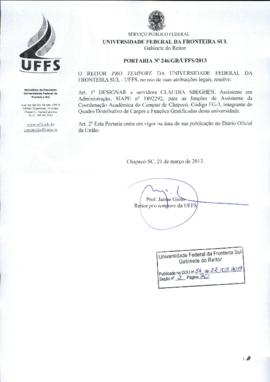 Portaria 246-GR-2013