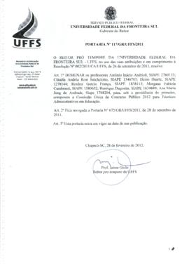 Portaria 117-GR-2012