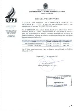 Portaria 261-GR-2012