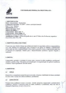 Leitura e Produção Textual II