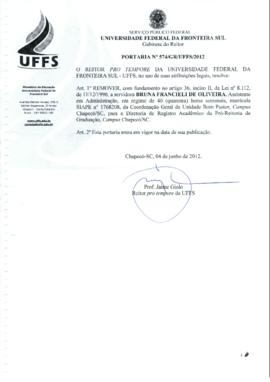 Portaria 574-GR-2012