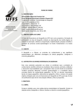 Epistemologia da Geografia