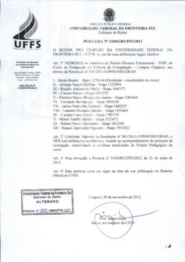 Portaria 1104-GR-2012