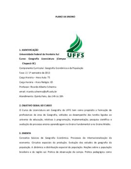 Geografia Econômica e da População