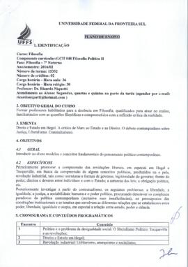 Filosofia Política II