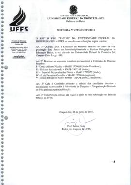 Portaria 472-GR-2011