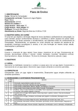 Tópicos Especiais em Jogos Digitais